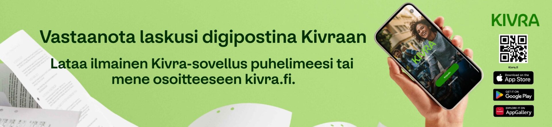 Vastaanota laskusi Kivraan