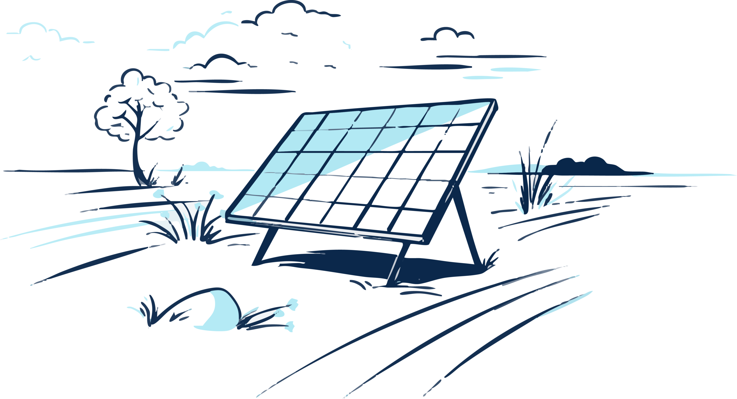 Aurinkopaneelit tuottavat puhdasta sähköä.