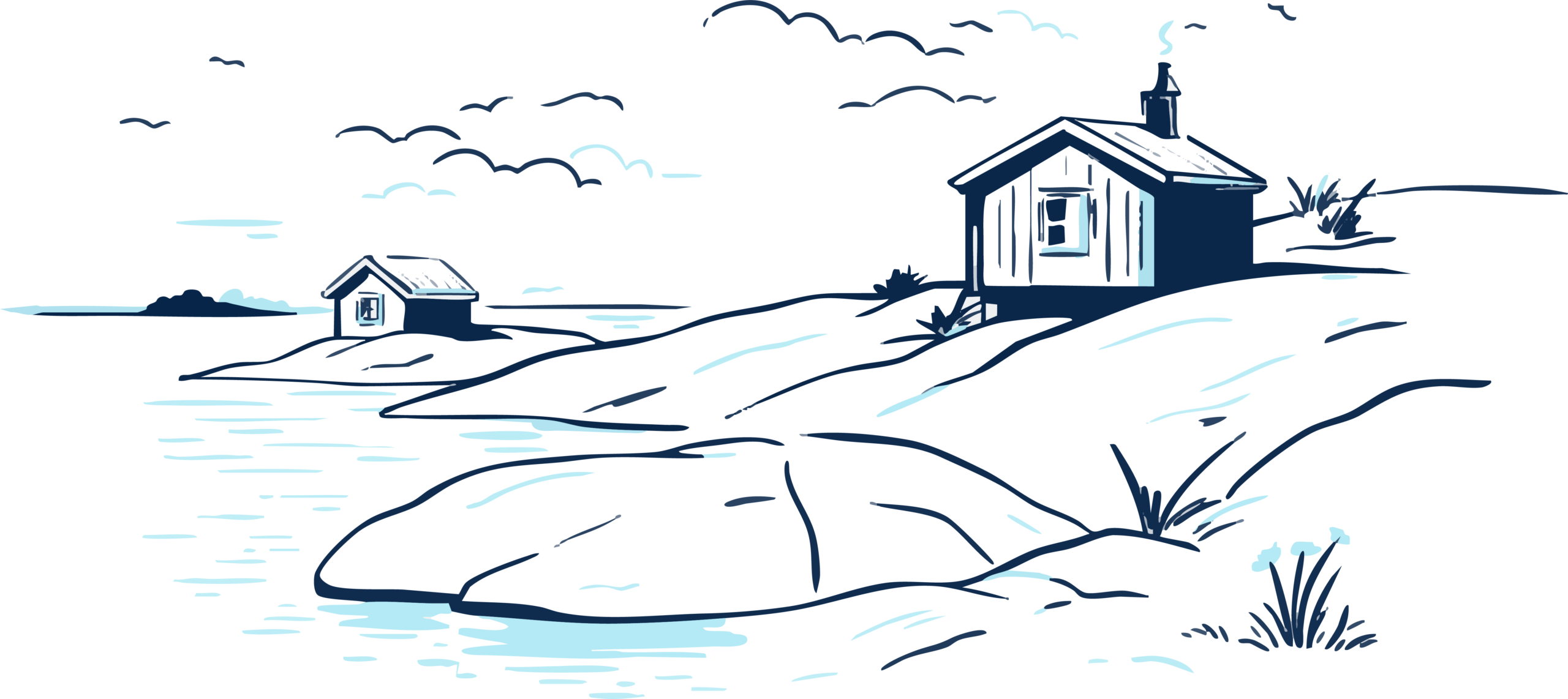 Kaapelivedot Sipoon saaristossa ovat usein merenpohjalla.