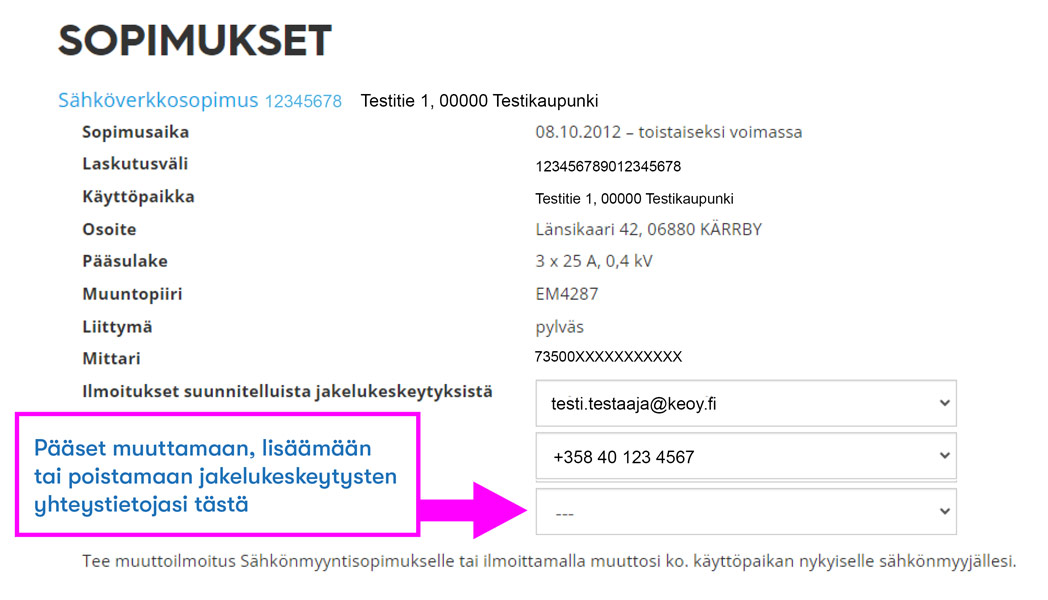 Keskeytysviestinnän lomake