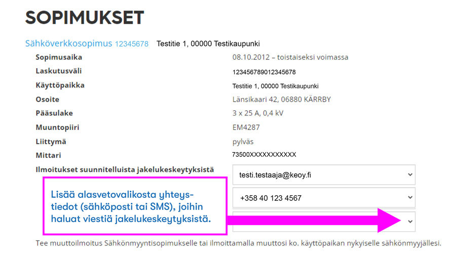 Keskeytysviestinnän lomake