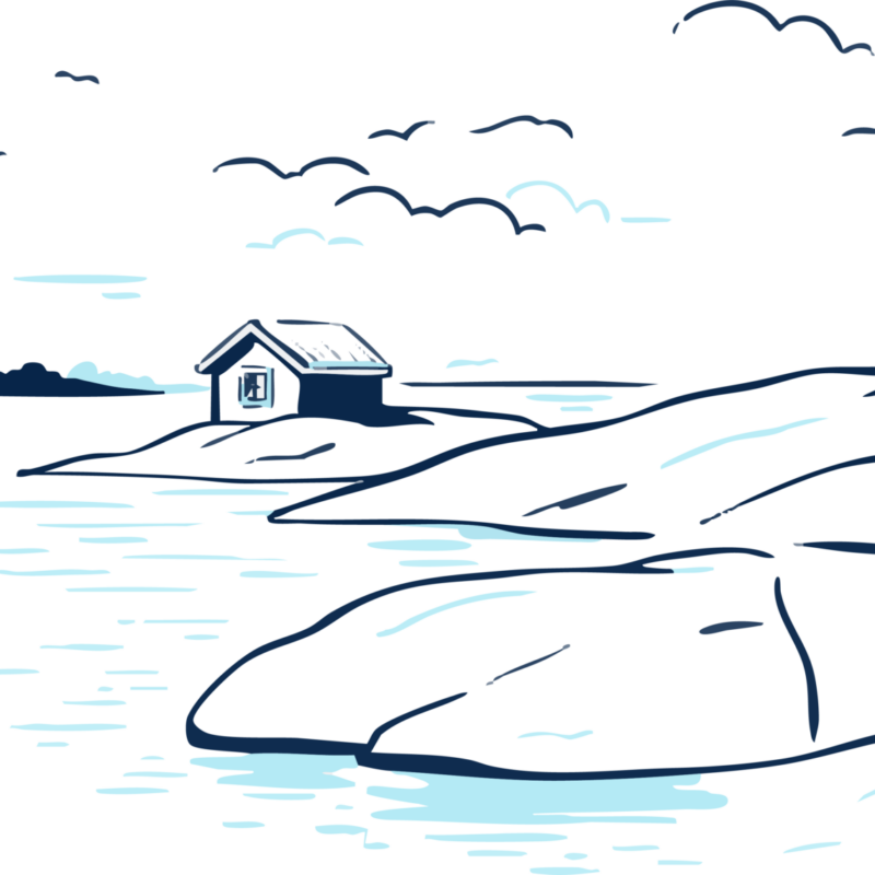 Kaapelivedot Sipoon saaristossa ovat usein merenpohjalla.