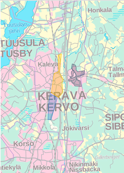 Vapaan kapasiteetin alueet Keravalla 2024