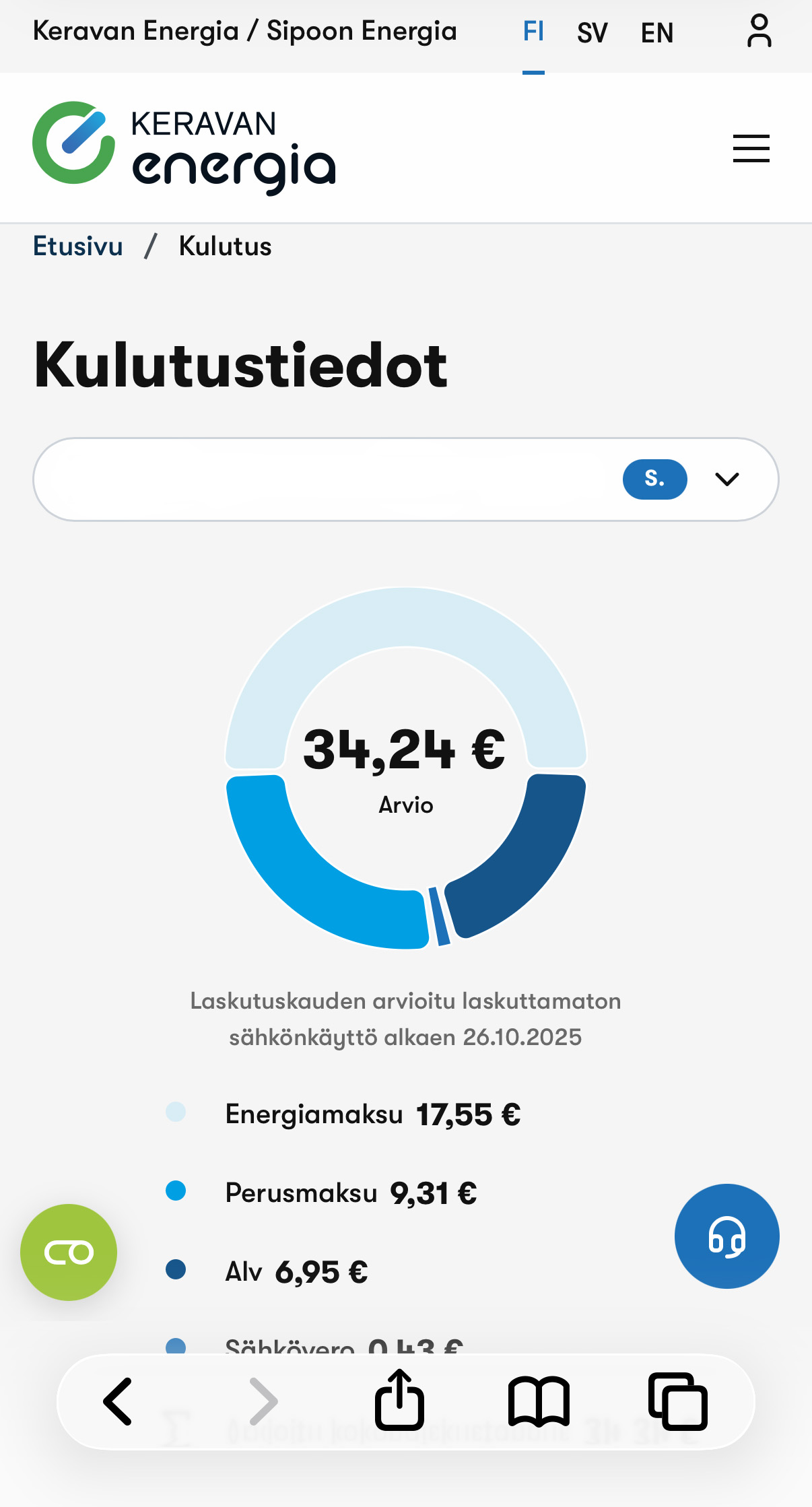 Mallikuva sovelluksen näkymästä