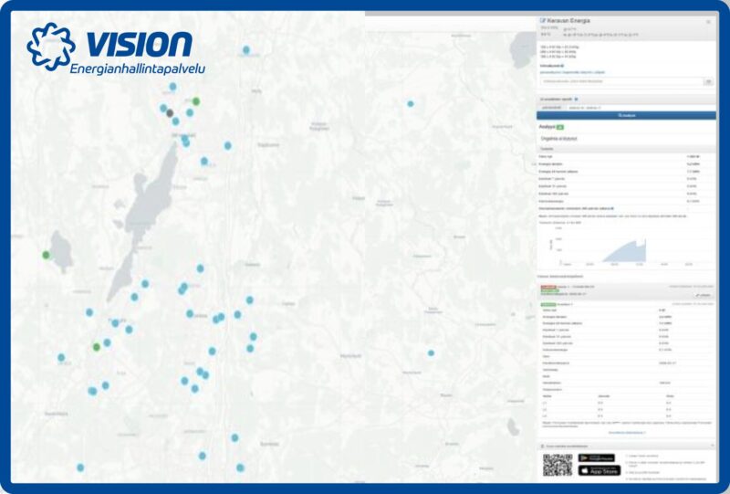 Näkymä Vision valvomosta